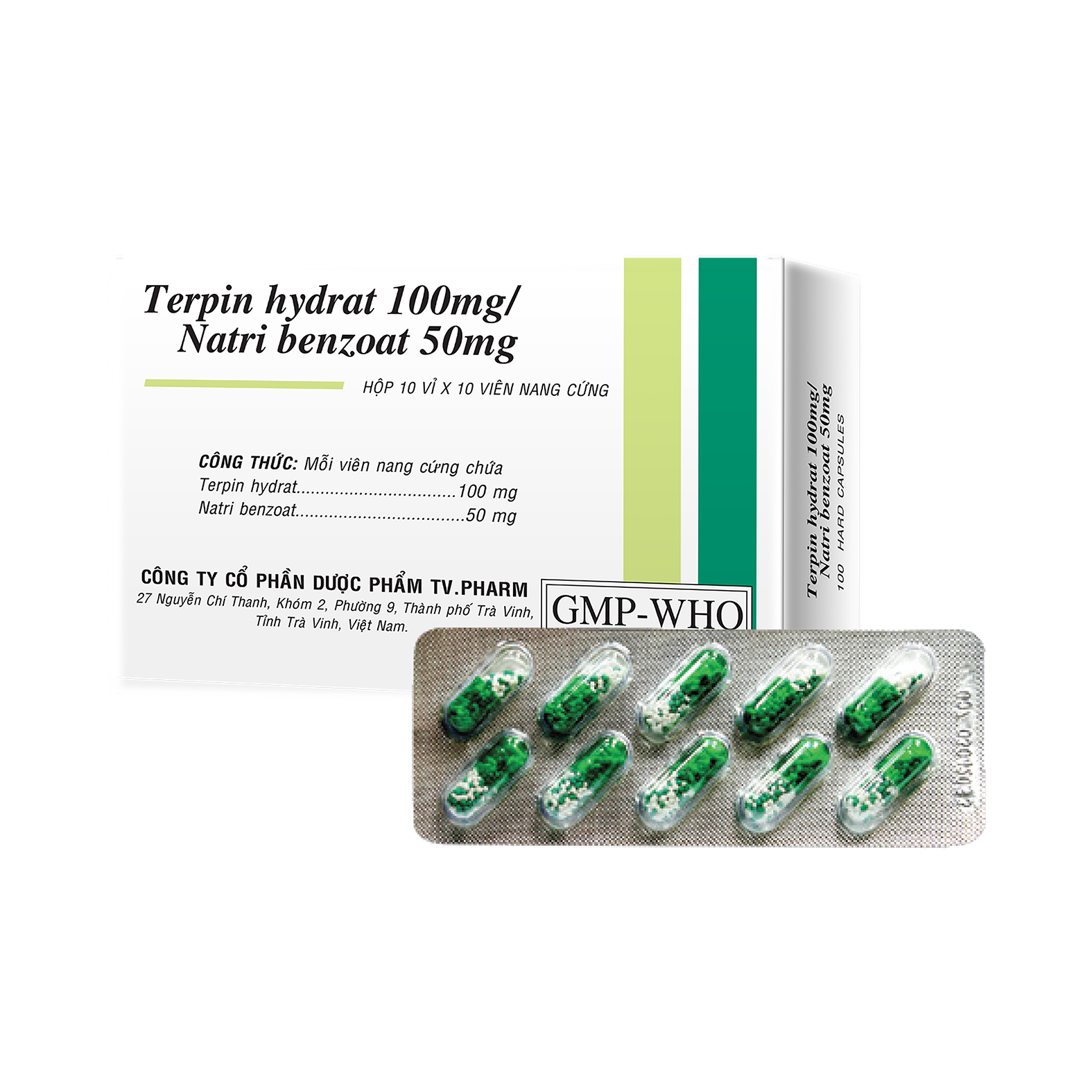 Viên nang cứng Terpinzoat hạt v/10,h/100